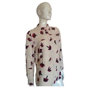 GANNI - Beige Jones Floral Carnation Blouse